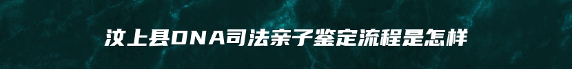 汶上县DNA司法亲子鉴定流程是怎样