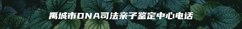 禹城市DNA司法亲子鉴定中心电话