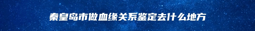 秦皇岛市做血缘关系鉴定去什么地方