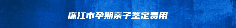 廉江市孕期亲子鉴定费用