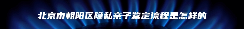 北京市朝阳区隐私亲子鉴定流程是怎样的