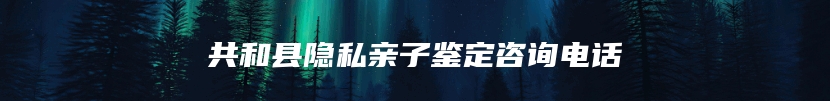 共和县隐私亲子鉴定咨询电话