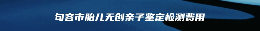 句容市胎儿无创亲子鉴定检测费用