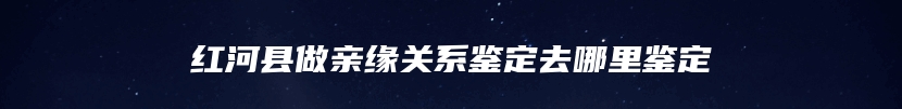 红河县做亲缘关系鉴定去哪里鉴定