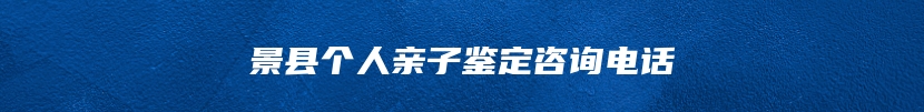 景县个人亲子鉴定咨询电话