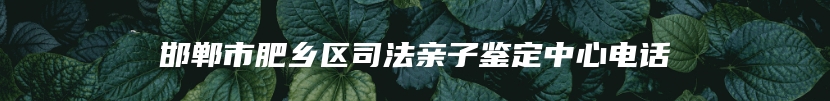 邯郸市肥乡区司法亲子鉴定中心电话