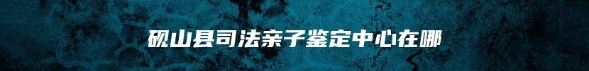 砚山县司法亲子鉴定中心在哪