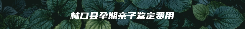 林口县孕期亲子鉴定费用
