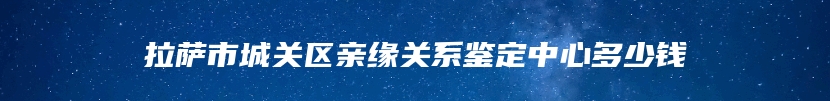 拉萨市城关区亲缘关系鉴定中心多少钱