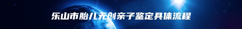 乐山市胎儿无创亲子鉴定具体流程