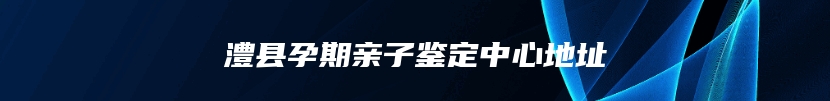 澧县孕期亲子鉴定中心地址