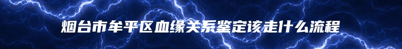 烟台市牟平区血缘关系鉴定该走什么流程