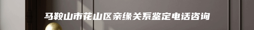 马鞍山市花山区亲缘关系鉴定电话咨询