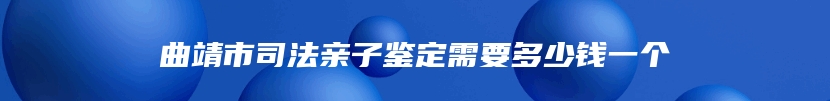 曲靖市司法亲子鉴定需要多少钱一个