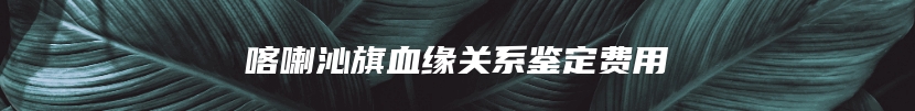 喀喇沁旗血缘关系鉴定费用