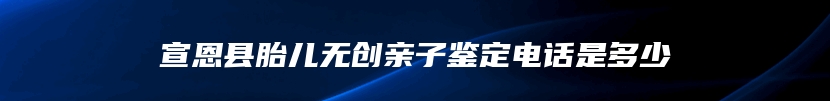 宣恩县胎儿无创亲子鉴定电话是多少