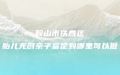鞍山市铁西区胎儿无创亲子鉴定到哪里可以做