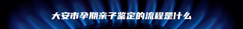 大安市孕期亲子鉴定的流程是什么