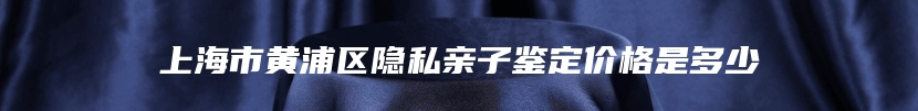 上海市黄浦区隐私亲子鉴定价格是多少