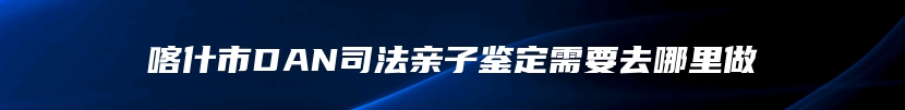 喀什市DAN司法亲子鉴定需要去哪里做
