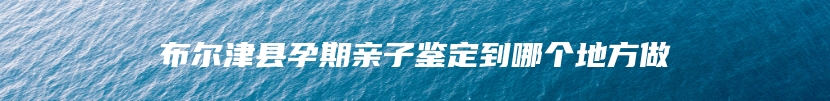 布尔津县孕期亲子鉴定到哪个地方做