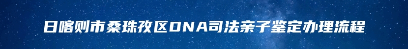 日喀则市桑珠孜区DNA司法亲子鉴定办理流程