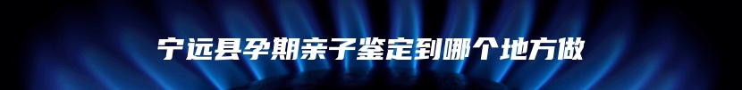 宁远县孕期亲子鉴定到哪个地方做