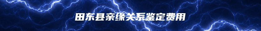 田东县亲缘关系鉴定费用