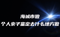 海城市做个人亲子鉴定去什么地方做