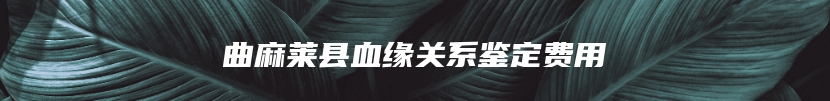 曲麻莱县血缘关系鉴定费用