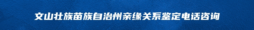 文山壮族苗族自治州亲缘关系鉴定电话咨询