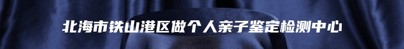 北海市铁山港区做个人亲子鉴定检测中心