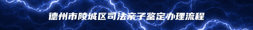德州市陵城区司法亲子鉴定办理流程