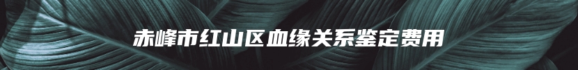 赤峰市红山区血缘关系鉴定费用