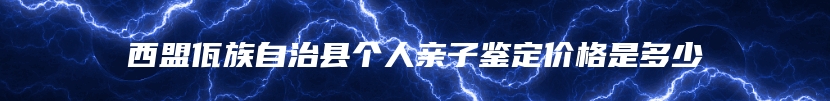 西盟佤族自治县个人亲子鉴定价格是多少