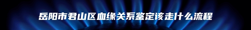 岳阳市君山区血缘关系鉴定该走什么流程