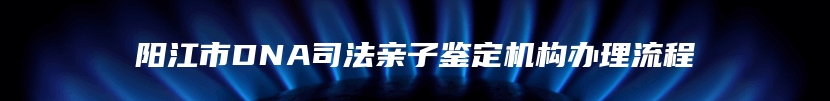 阳江市DNA司法亲子鉴定机构办理流程