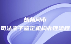 胡杨河市司法亲子鉴定机构办理流程