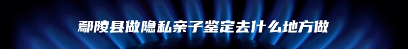 鄢陵县做隐私亲子鉴定去什么地方做