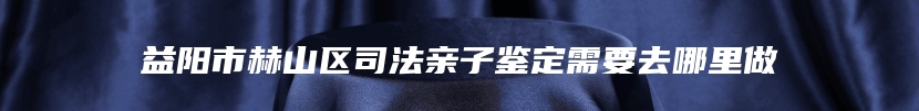 益阳市赫山区司法亲子鉴定需要去哪里做