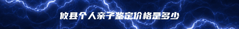 攸县个人亲子鉴定价格是多少