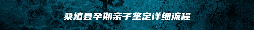 桑植县孕期亲子鉴定详细流程