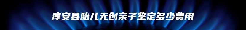 淳安县胎儿无创亲子鉴定多少费用