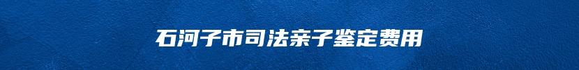 石河子市司法亲子鉴定费用