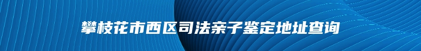 攀枝花市西区司法亲子鉴定地址查询