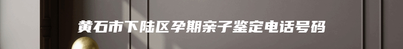 黄石市下陆区孕期亲子鉴定电话号码