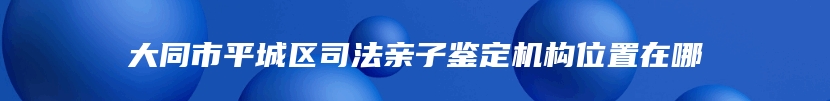 大同市平城区司法亲子鉴定机构位置在哪