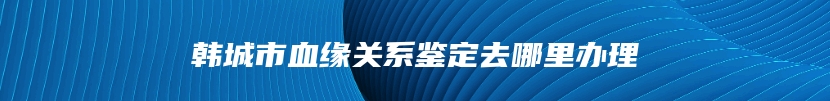 韩城市血缘关系鉴定去哪里办理