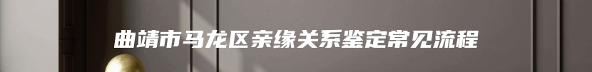 曲靖市马龙区亲缘关系鉴定常见流程