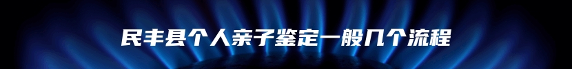 民丰县个人亲子鉴定一般几个流程